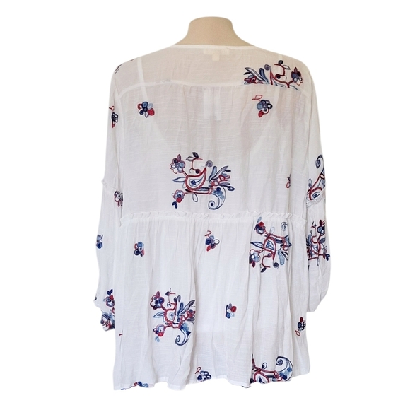 Hope Springs from Cracker Barrel Embroidered Boho Blouse and Tank Cottagecore XL - Picture 3 of 8